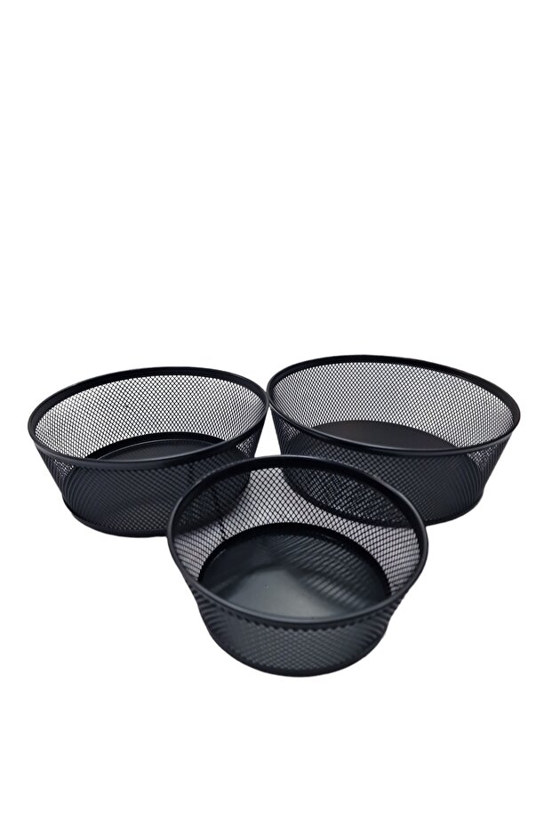 3 Size Metal Wire Bread Bowl Fruit Bowl Snack Bowl 13-17-19 Cm
