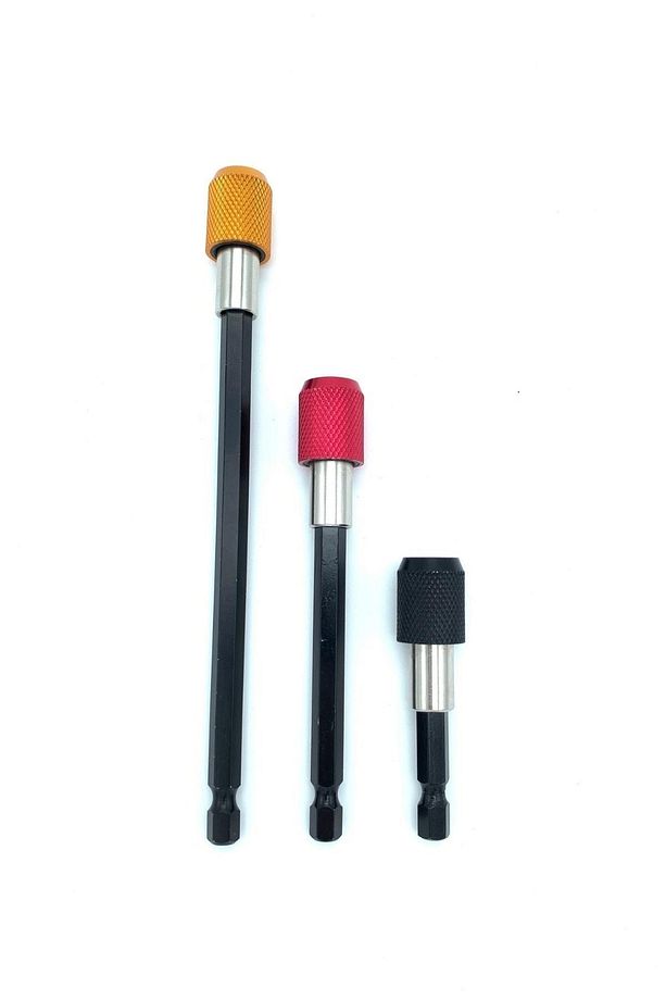 1/4 Bits Hex Altıgen Uçlu Uzatma Adaptörü Mıknatıslı Vidalama 3lü Set 6 10 15 Cm - 9
