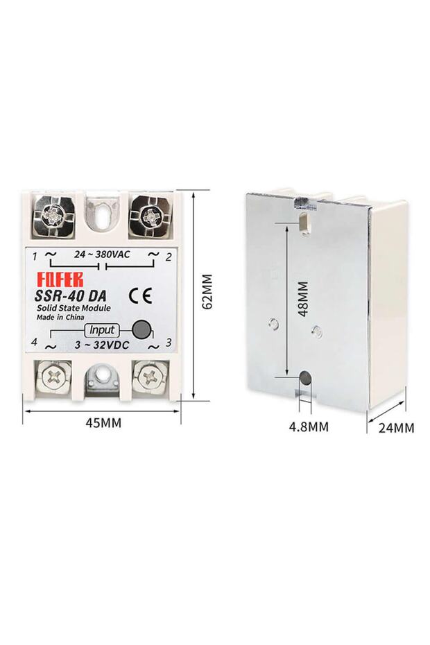 Ssr-40da Ssr Röle 40a Ac 24-380v Tek Fazlı Solid State Röle - 1