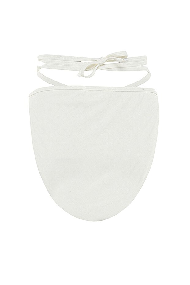 Ekru Aksesuarlı High Leg Bikini Altı TBESS23BA00179 - 8