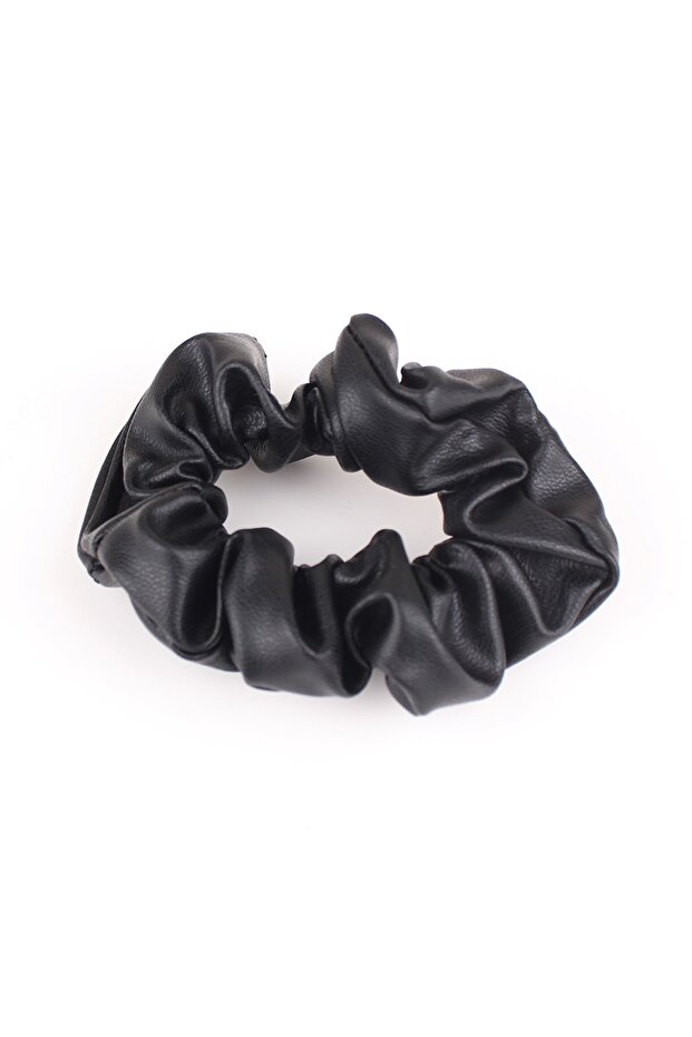 Black Color Women's Faux Leather Rubber Buckle
