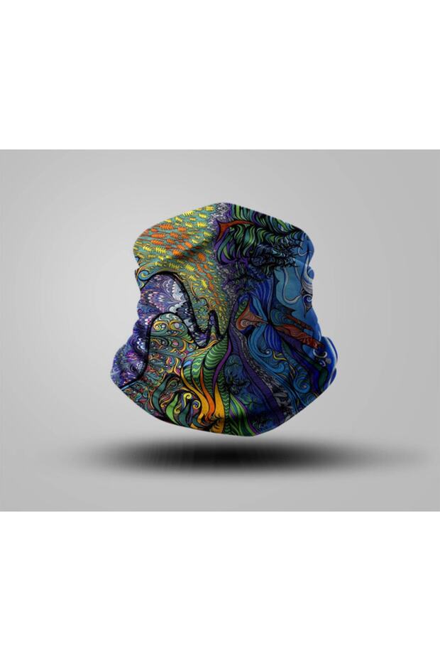 Biker Buff Mask Neck Gaiter Outdoor Neck Gaiter Unisex Bandana 5-Pack