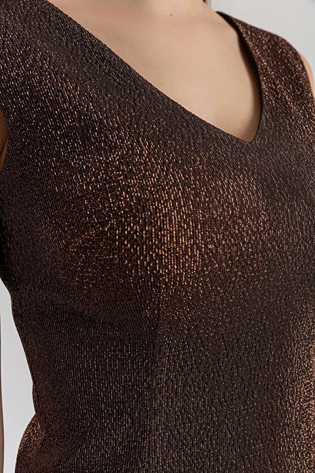 Simli Mini Elbise - 5