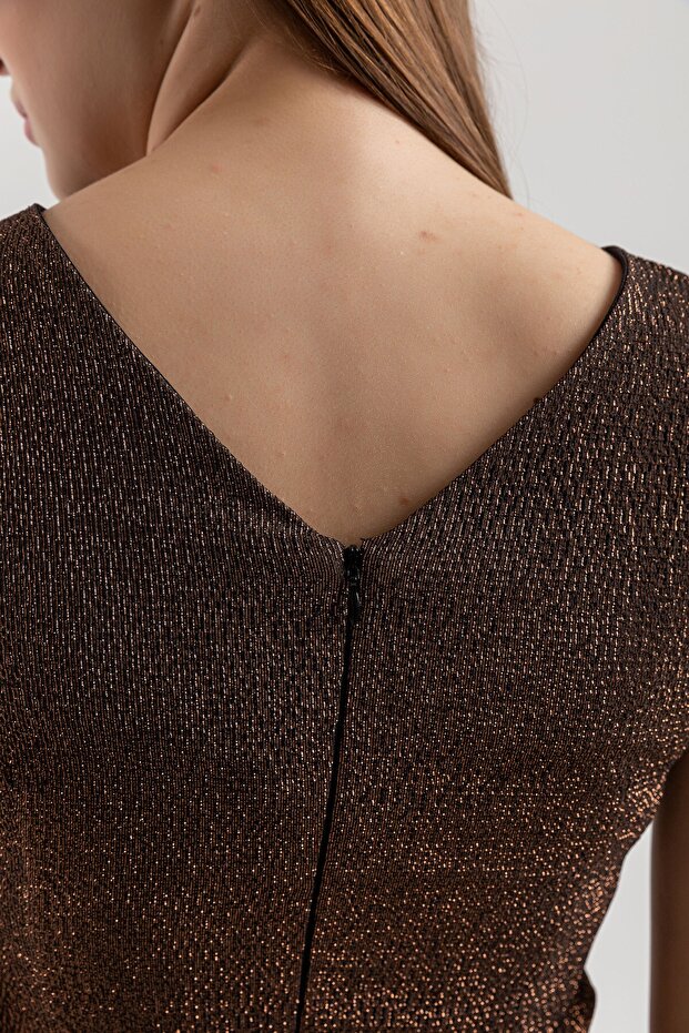 Simli Mini Elbise - 6