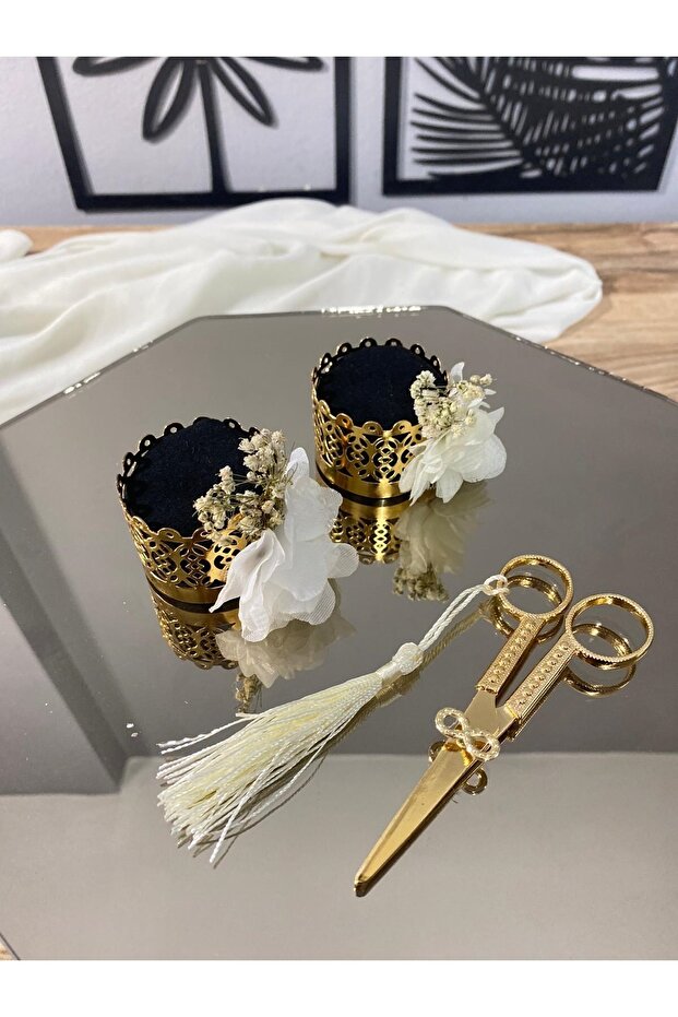 2 Adet Katife Yüzük Yükselticisi Ve Makas - 1