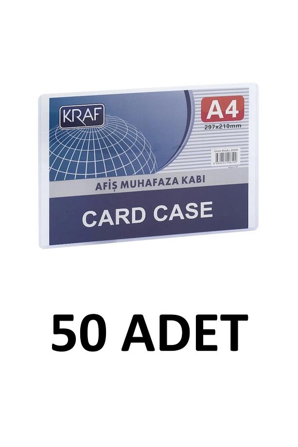 50 Adet Afiş Muhafaza Kabı A4 Card Case - 1