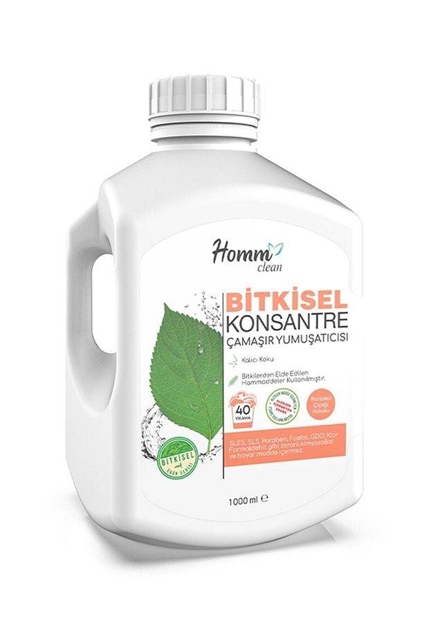 Homm Clean Bitkisel Konsantre Çamaşır Yumuşatıcısı 1000 ml Portakal Çiçeği - 1