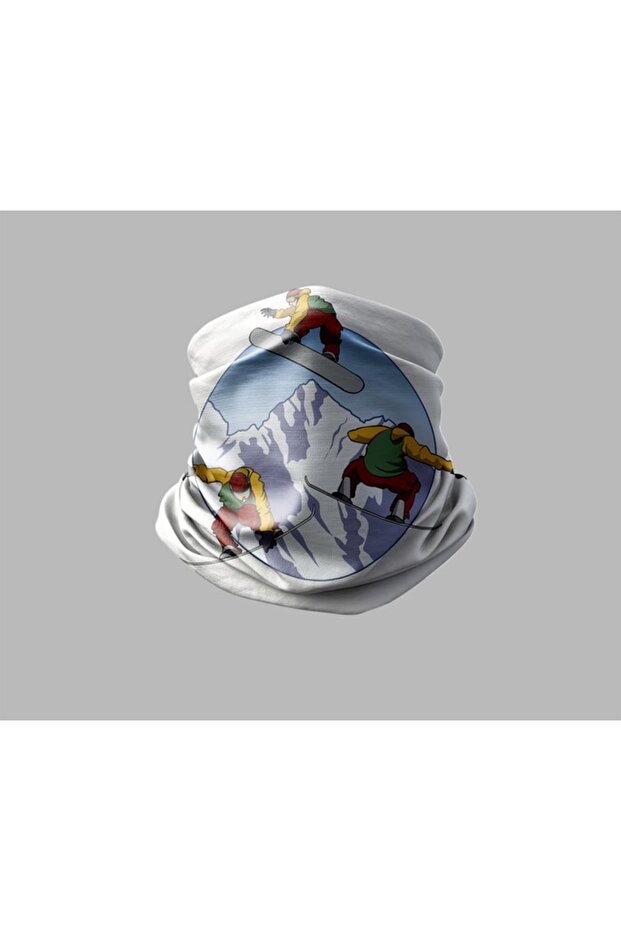 Ski & Mountain Designed Biker Buff Mask Outdoor Neck Collar Unisex Bandana