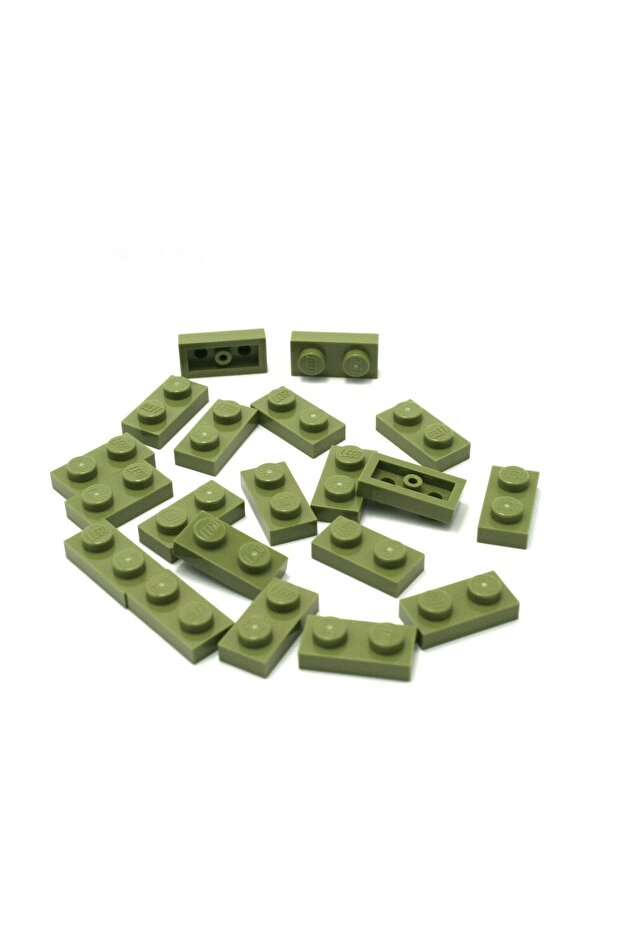 Original Moc Custom Accessory Creator Plate 1 X 2 Flat Brick Army Green 6 Pieces Will Be Sent