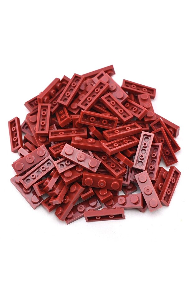 Original Moc Custom Accessory Creator Plate 1 X 3 Flat Brick Claret Red 4 Pieces Will Be Sent