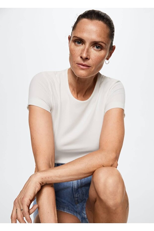 Yuvarlak Yaka Basic Tişört - 7