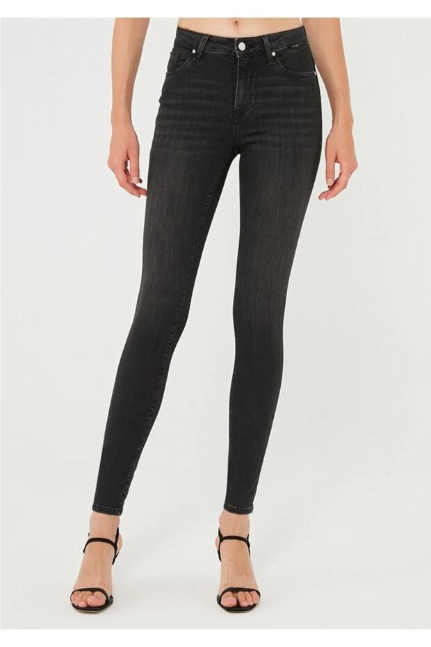 Carla Women's Smoked Lycra Slim Fit Trousers Jeans Skinny Leg Skinny Recovery