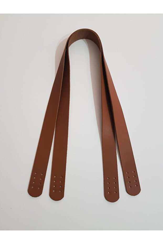 Tan Real Leather Double Bag Handle 2.5 cm X 70 cm