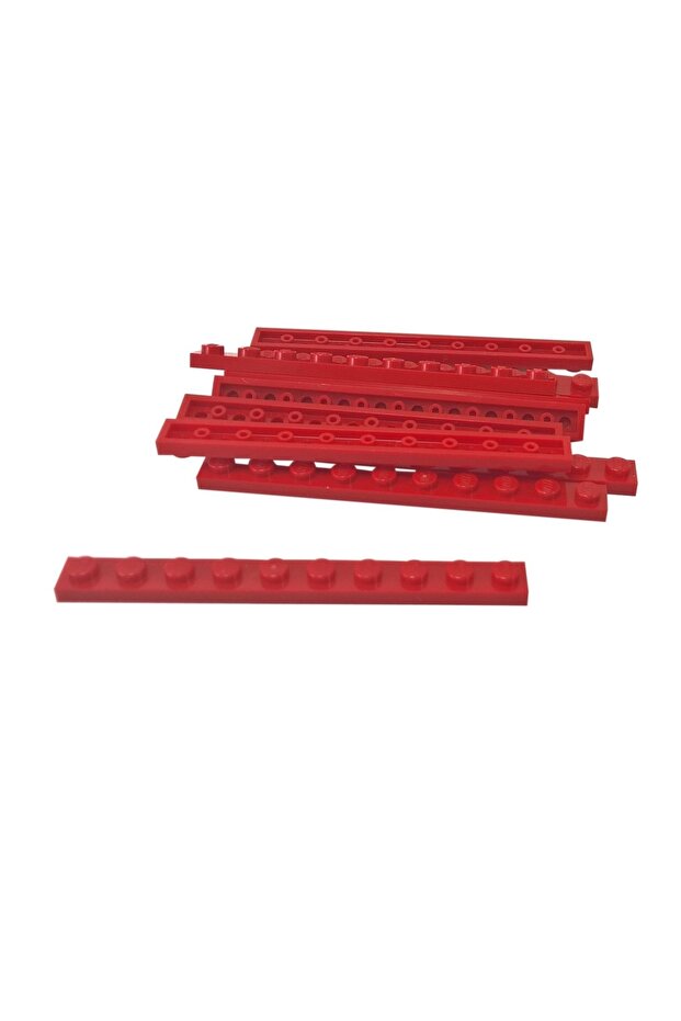 Moc Custom Accessory Creator Plate 1 X 10 Flat Long Brick Red 4 Pcs to Send
