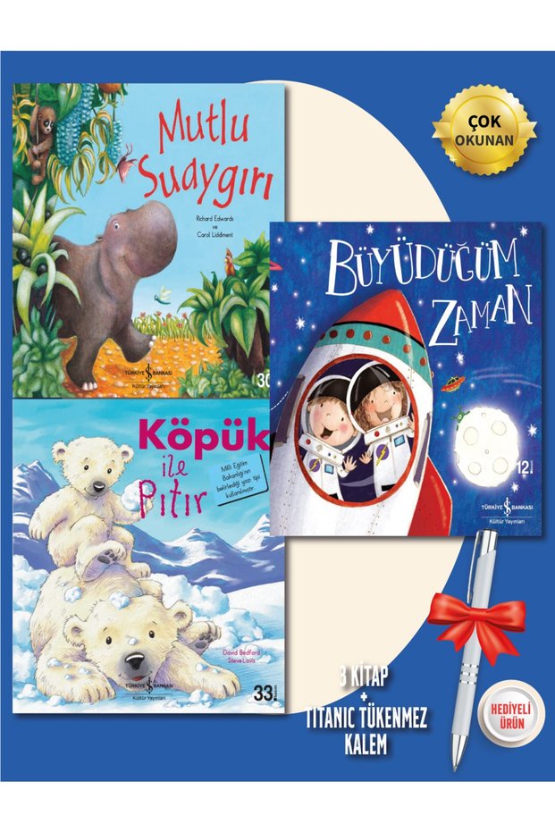 Mutlu Suaygırı - Büyüdüğüm Zaman - Köpük Ile Pıtır - Melanie Joyce - Iş Bankası - Set of 3 + Pen