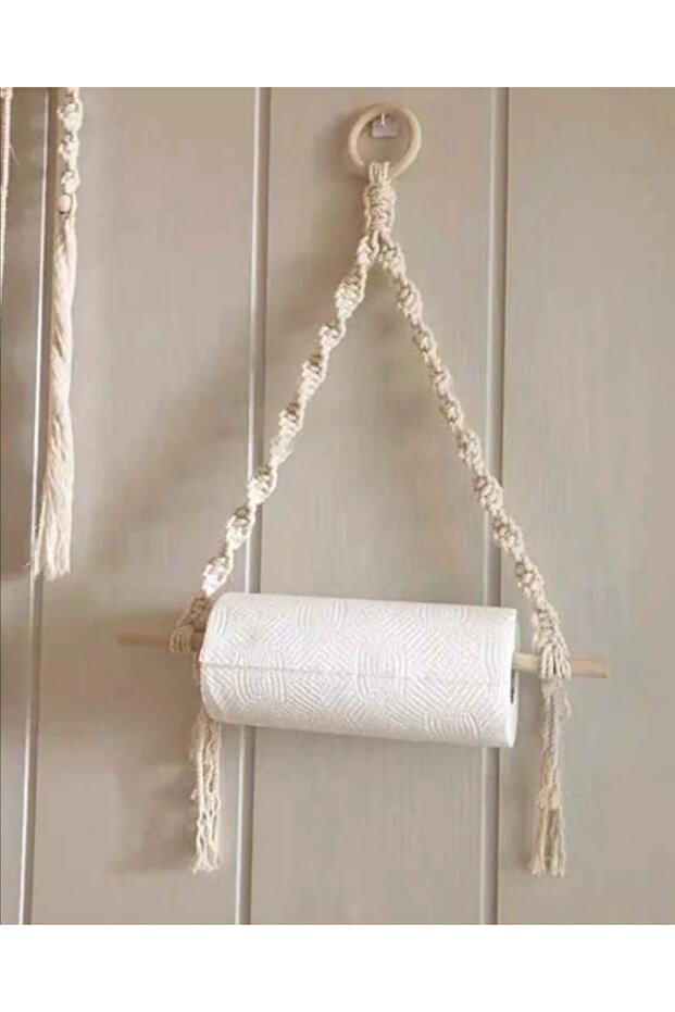 Macrame Towel Rack Kitchen Bathroom Accessory