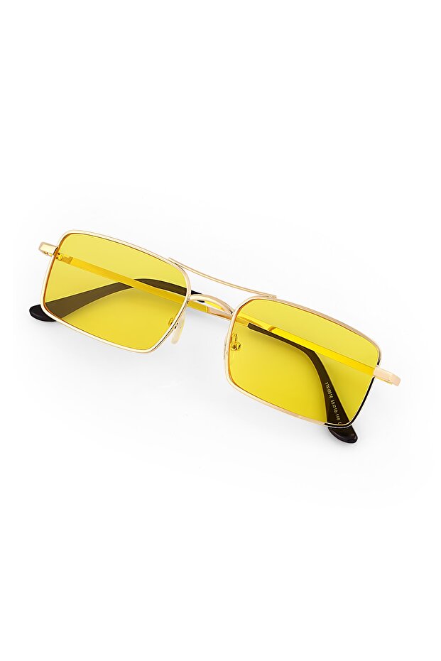 Unisex Rectangular Retro Sunglasses - 1