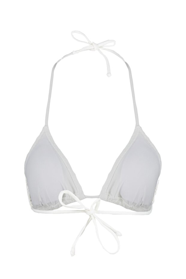 Ekru Dokulu Üçgen Kaplı Bikini Üstü TBESS23BU00272 - 9