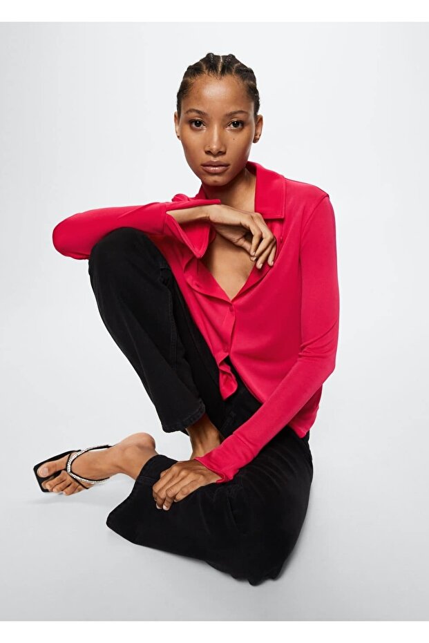 Kolları Yırtmaçlı Gömlek - 5