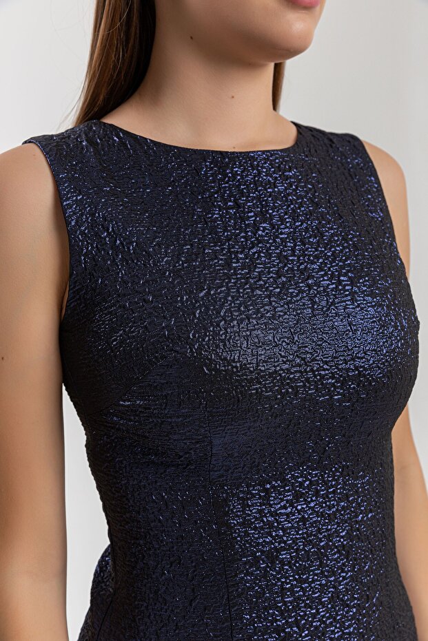 Simli Mini Elbise - 4