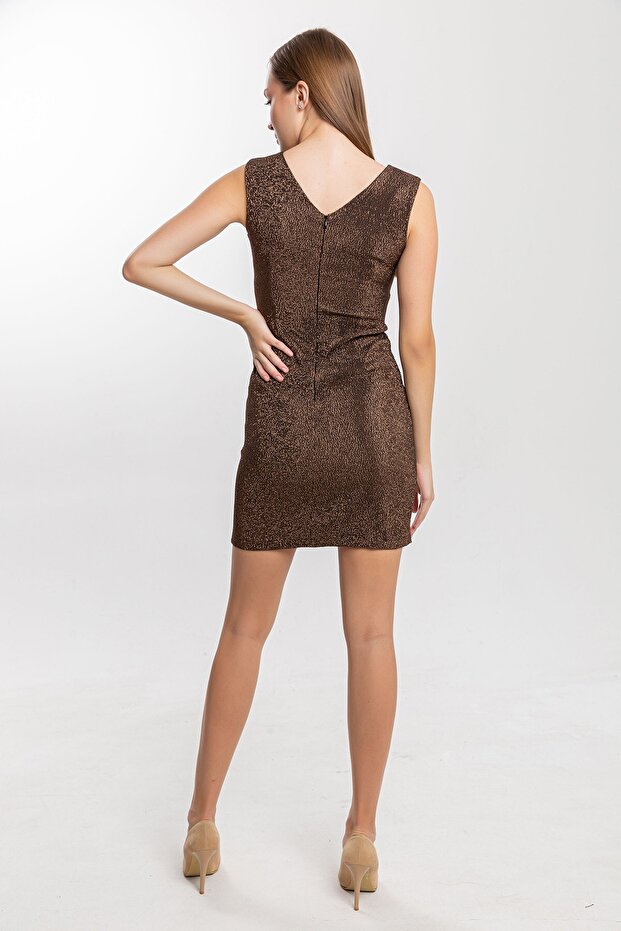 Simli Mini Elbise - 3