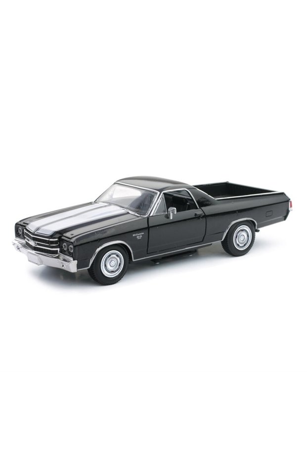 1:25 Muscle Model Car 18539 1970 Chevrolet El Camino Ss - Black White