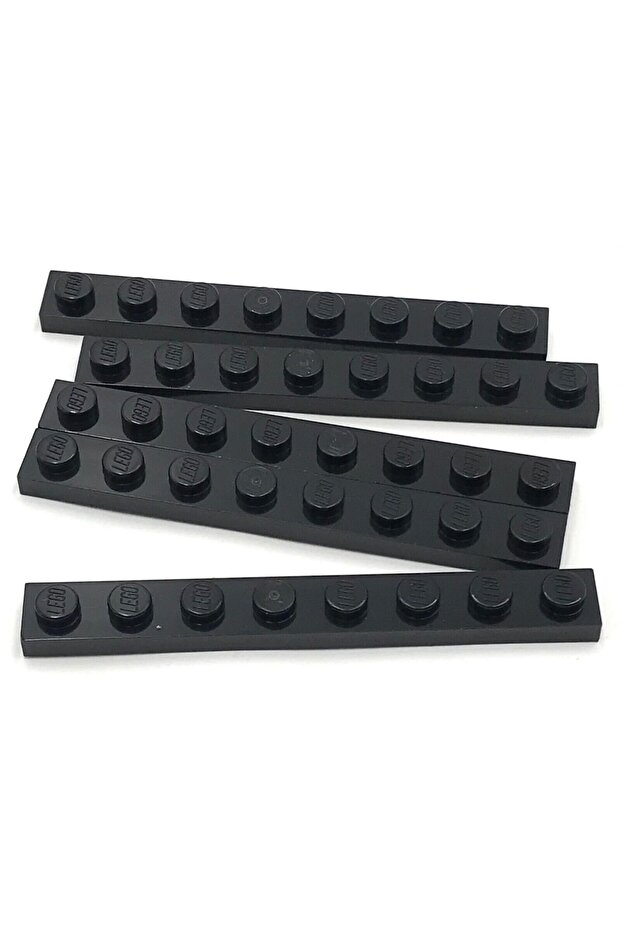 Original Moc Custom Accessory Creator Plate 1 X 8 Flat Brick Black 4 Pieces Will Be Sent