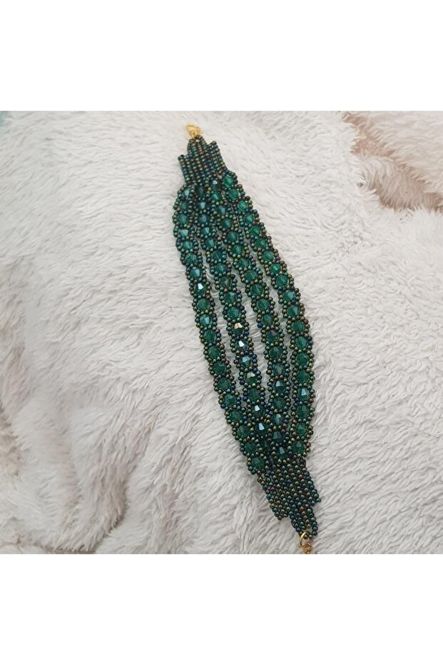 سوار أخضر متعدد مصنوع يدويًا - 2