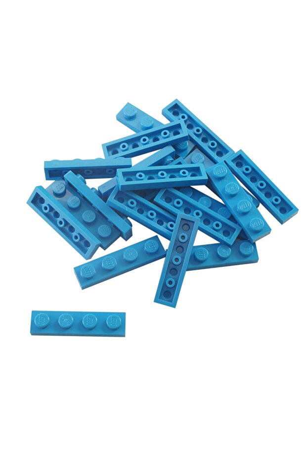 Original Moc Custom Accessory Creator Plate 1 X 4 Flat Brick Dark Azure 8 Pieces to Ship