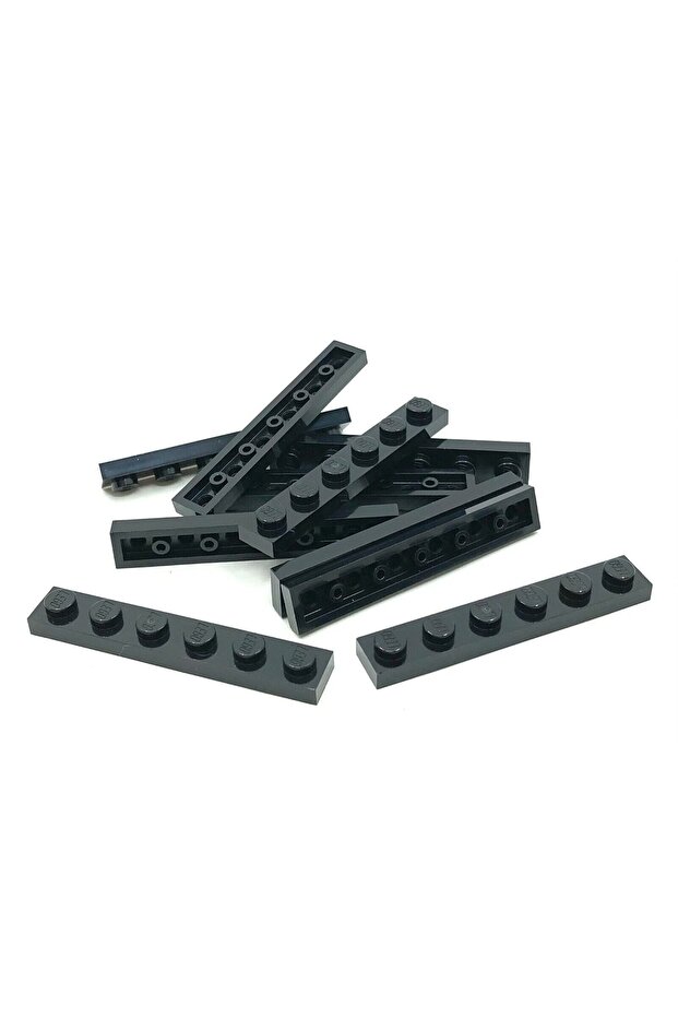 Original Moc Custom Accessory Creator Plate 1 X 6 Flat Brick Black 6 Pieces Will Be Sent