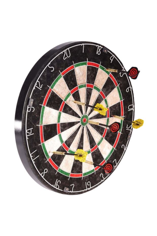Dart Hedef Tahtası Profesyonel Sisal 45cm 6 Adet Ok - Dart Hedef Tahtası - 3