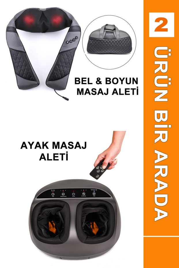Foot Massager Reflexology Massager 3D Massager + Neck - Waist - Back Massager - 2 in 1