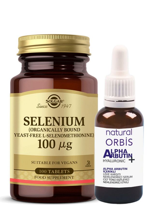 Selenium 100 Mcg 100 Tablet (HEDIYE ALPHA ARBUTİN %2 SERUM 30 ML SELENYUM) - 1