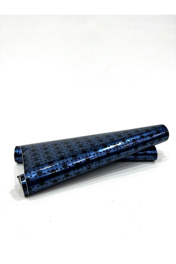 Yapışkanlı Folyo Mavi Siyah Kuru Kafa 45cm X 10mt - 1