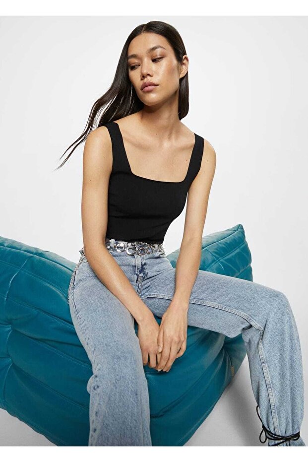 Triko Cropped Bluz - 5