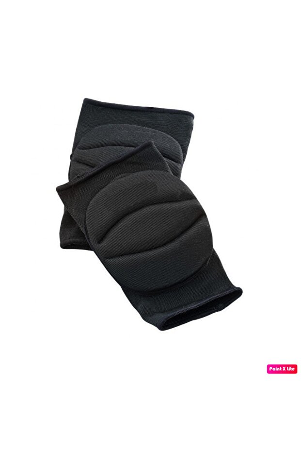 Kp-2005 Double Embossed Volleyball Knee Pad Anti-Sweat Ergonomic Unisex Black