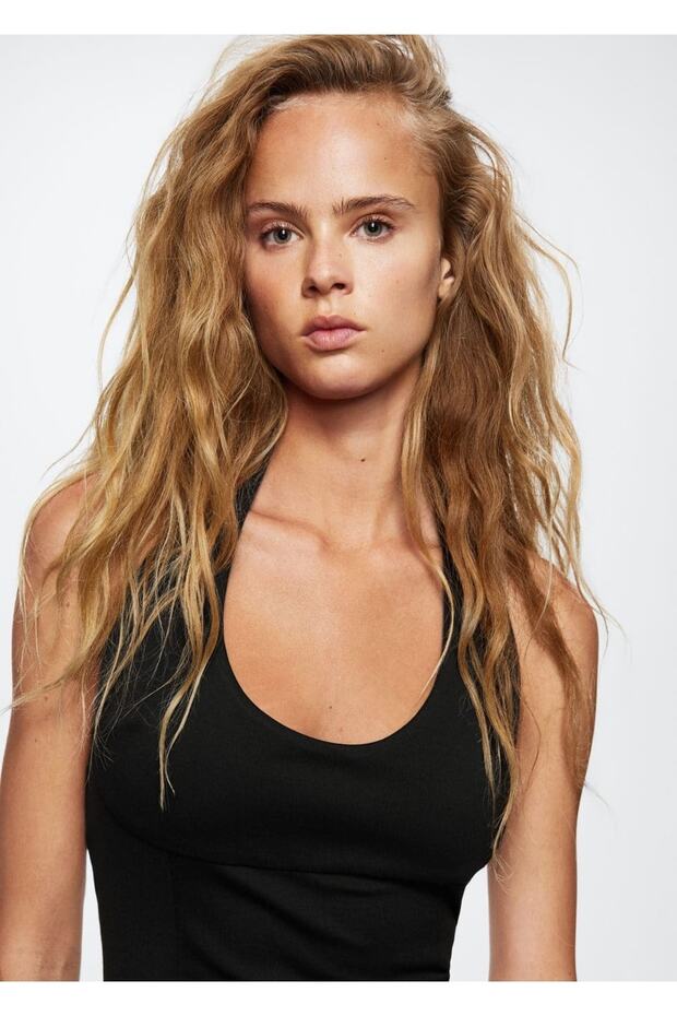 Halter Yaka Elbise - 5