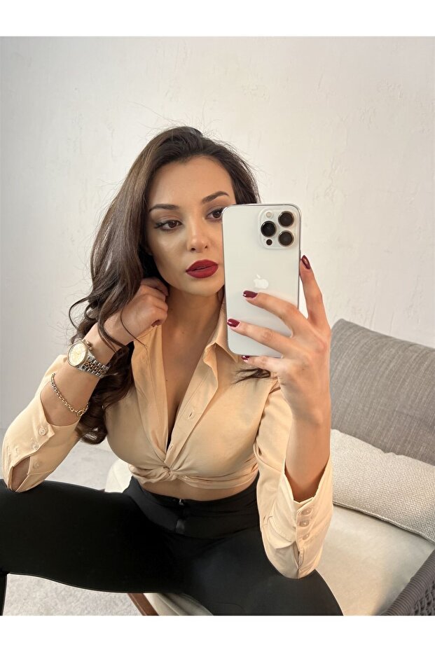 Bluză de damă bej - 4