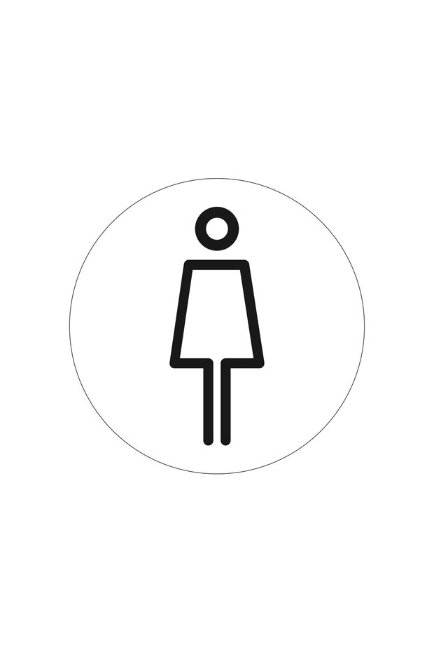 Women's WC Foil Digital Printing Label Self-Adhesive Pictogram on the Door