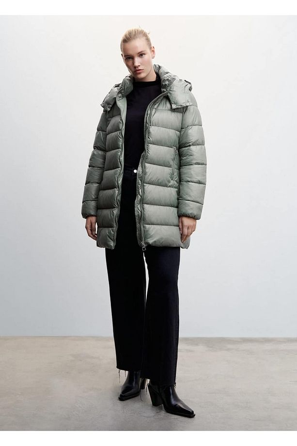 Kapüşonlu Kapitone Anorak - 8
