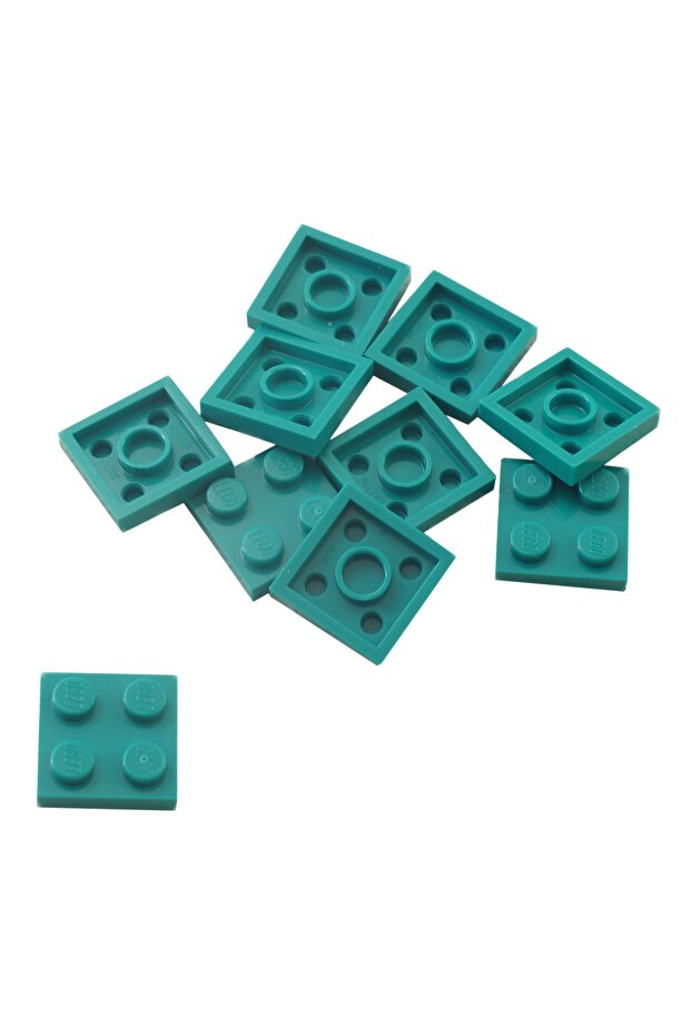 Original Moc Custom Accessory Creator Plate 2 X 2 Flat Brick Turquoise 4 Pieces to Ship
