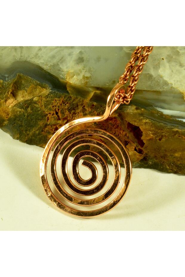 Spiral Handmade Pure Copper Necklace