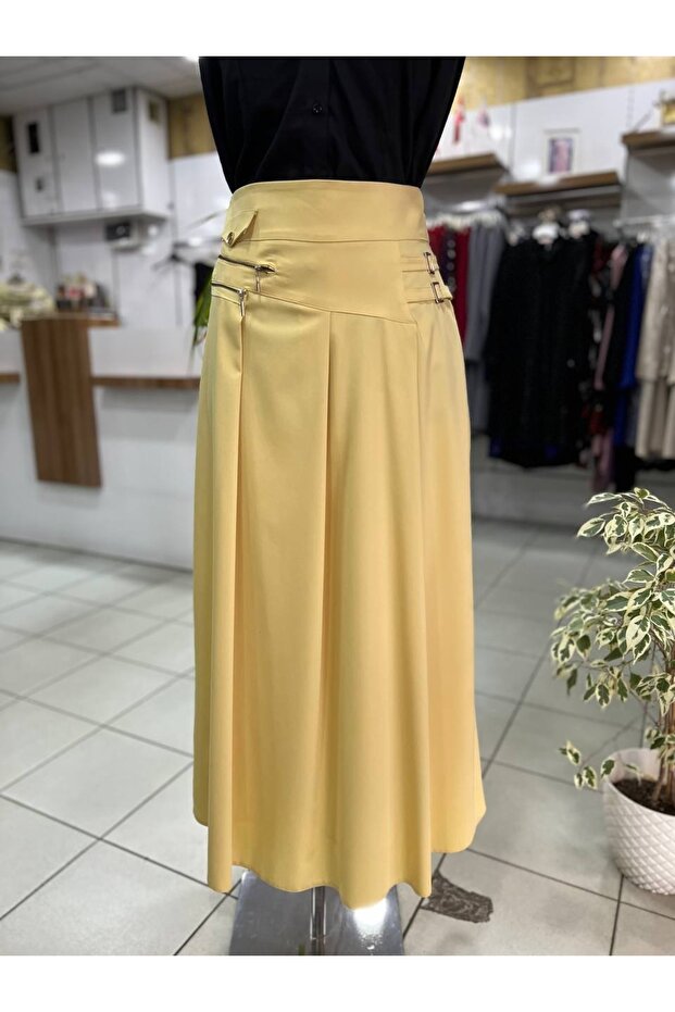 Pile Detaylı Etek - 1