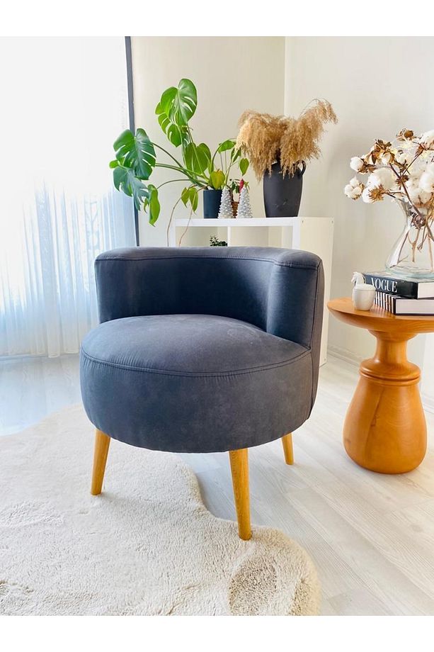Çay Seti Tekli Koltuk, Berjer (salon, Balkon, Ofis) Antrasit - 1