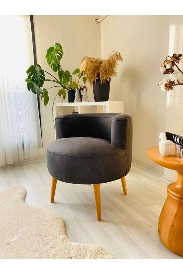 Çay Seti Tekli Koltuk, Berjer (salon, Balkon, Ofis) Antrasit - 4