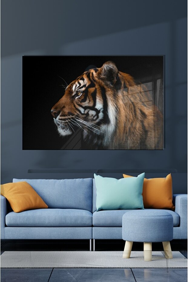 Kaplan Cam Tablo 30x45 cm Dekoratif Duvar Dekoru
