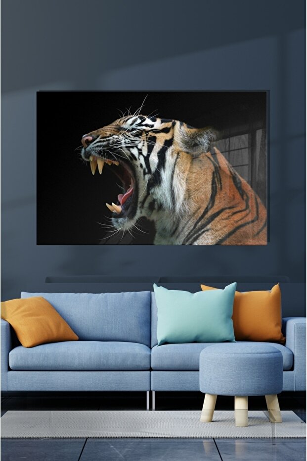 Kaplan Cam Tablo 30x45 cm Dekoratif Duvar Dekoru