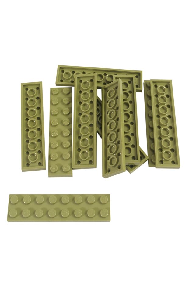 Original Moc Custom Accessory Creator Plate 2 X 8 Flat Brick Army Green 4 Pieces Will Be Sent