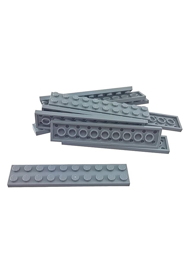 Original Moc Custom Accessory Creator Plate 2 X 10 Flat Bricks Light Gray 2 Pieces Will Be Sent