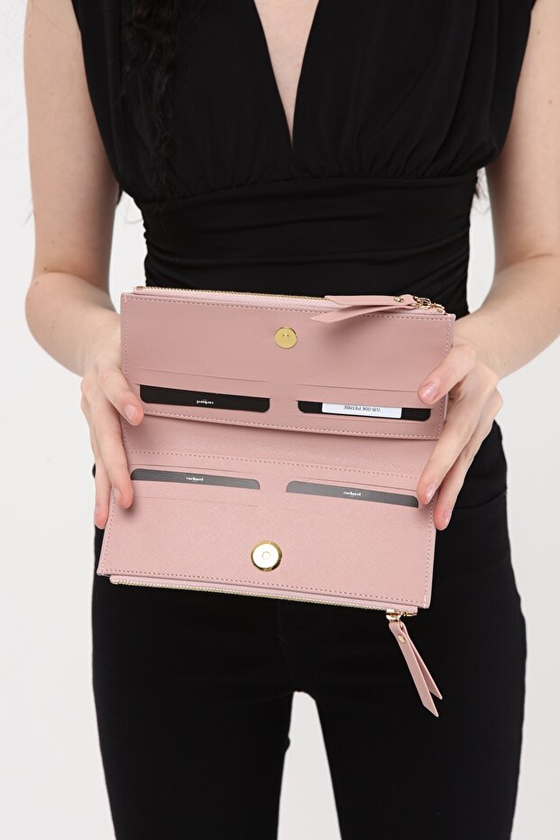 Kadın Pembe Cüzdan - 8